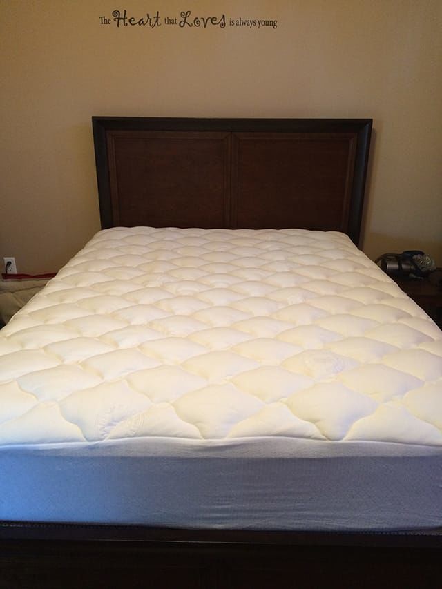 King Brand New Extra Plush Bamboo Top Fitted Mattress Pad 