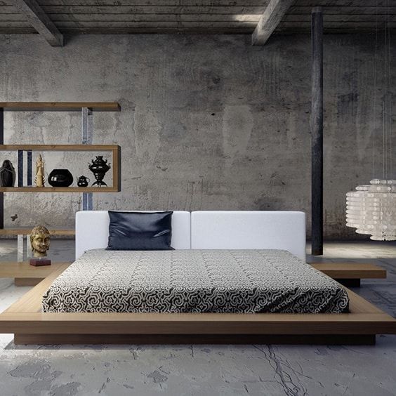 58 Awesome Platform Bed Ideas Design, Low To Ground Bed