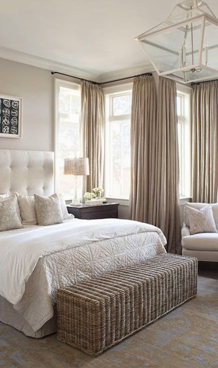 35 Spectacular Bedroom Curtain Ideas, What Color Curtains With White Bedding