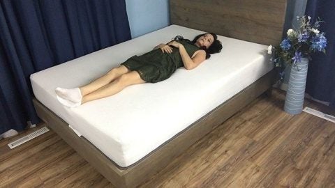 Jess Sleeping on an eight sleep mattress