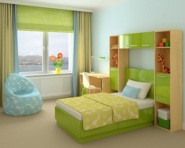 Phòng ngủ trẻ em đầy màu sắc