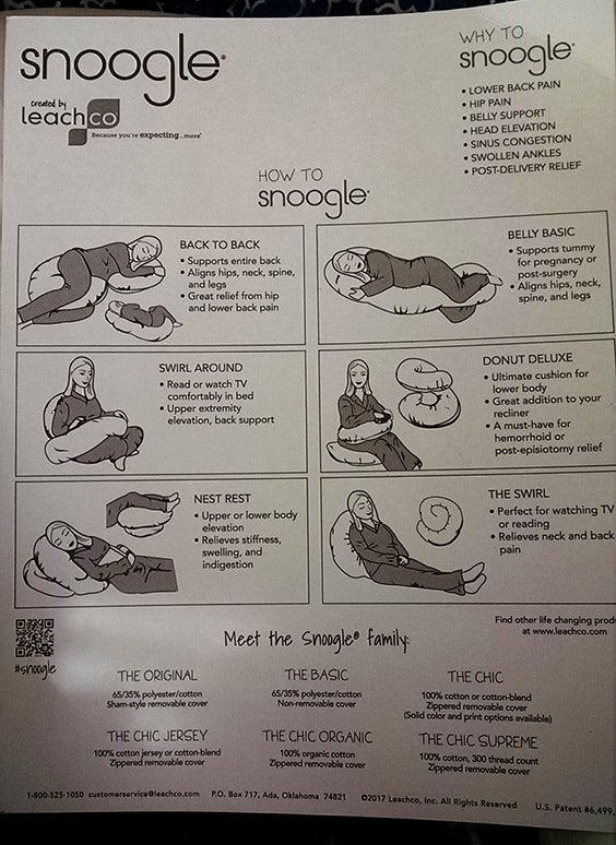 Leachco Original Snoogle Pregnancy Pillow Review