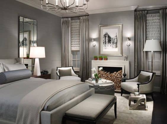 Gray Bedroom Ideas To Spark Creativity, What Color Headboard With Grey Bedding
