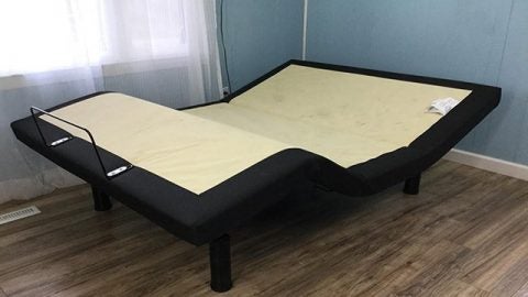 NEST adjustable bed in a staged room - set up to show it's contours