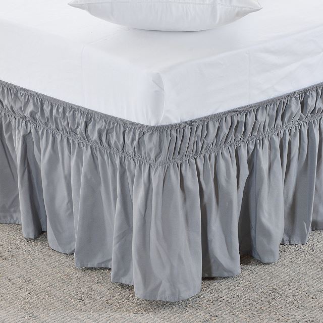 A Bed Skirt With An Adjustable, Split Cal King Adjustable Bed Skirts