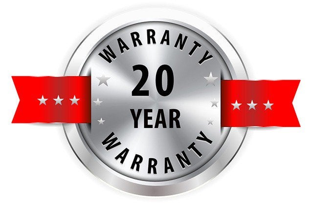 20 year warranty logo