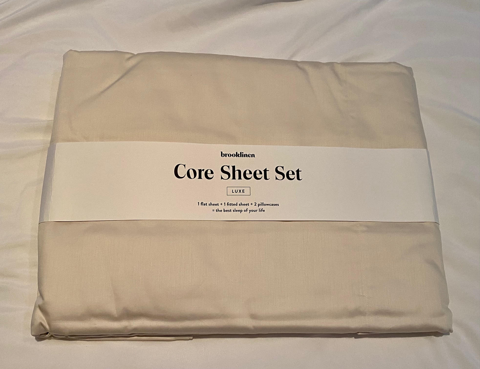 Brooklinen 'Luxe' sheet set in original packaging