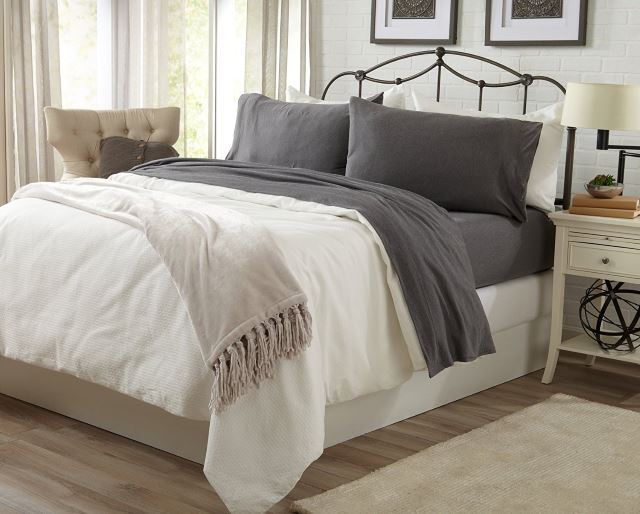 King Oatmeal Basics Cotton Jersey Bed Sheet Set 