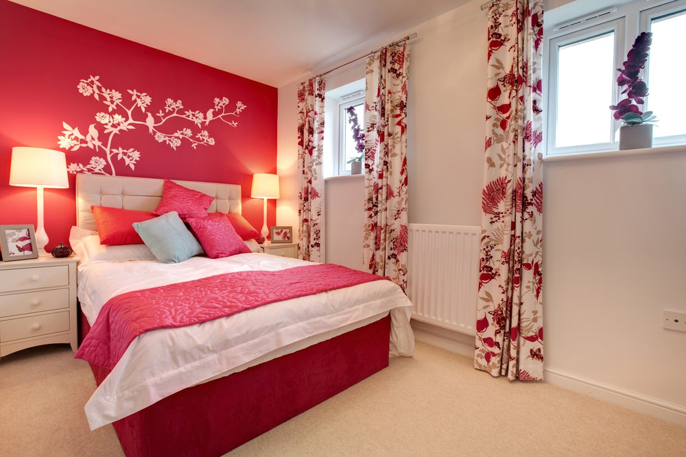 Raspberry pink bedroom
