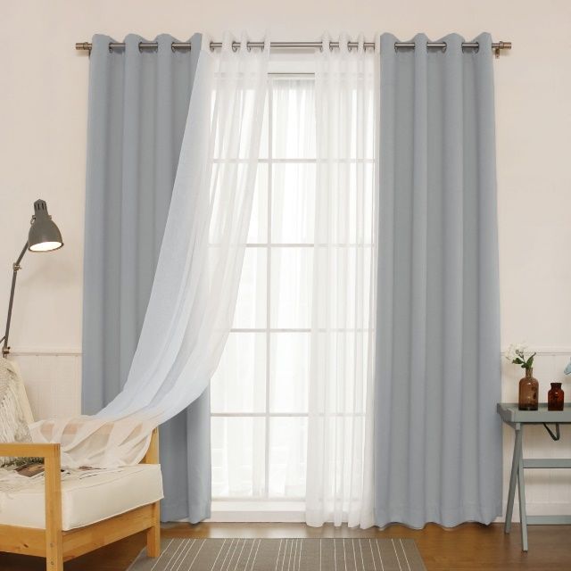 Gray And White Blackout Curtain Options