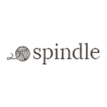 Spindle logo with a ball of yarn and than dark grey text