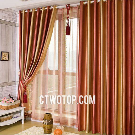 15 Amazing Orange Blackout Curtain, Orange Curtains Living Room Ideas