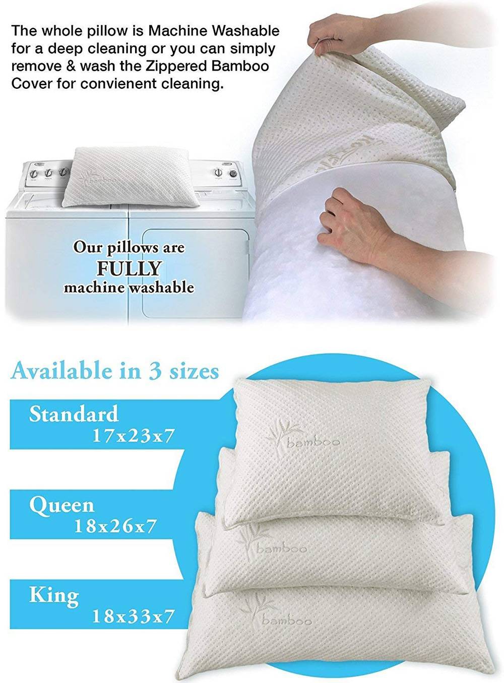machine washable pillows