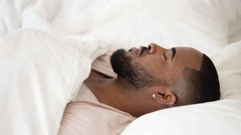 black male sleeping
