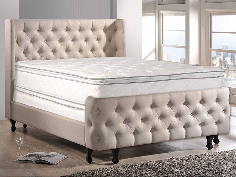 quilted double sided queen pillow top mattress