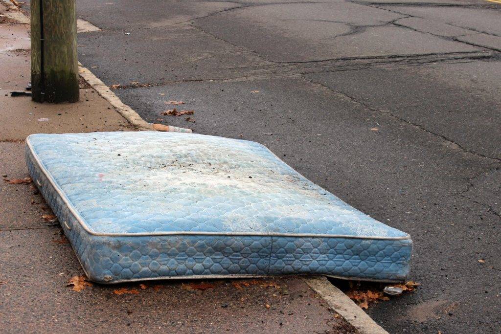 old mattress on the streets