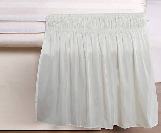 Biscayn Wrap Around Bed Skirts Elastic Dust Ruffles Easy Fit Wrinkle And Fa 