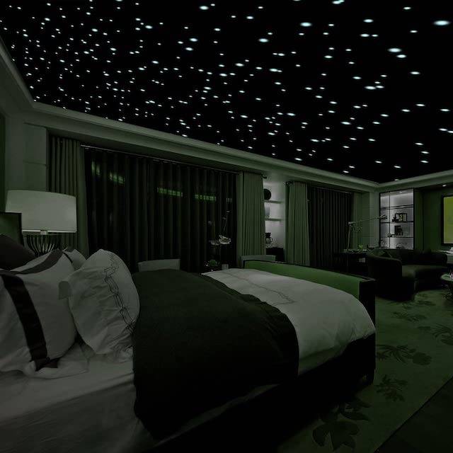 100 x Glow in the Dark Stars Ceiling Night Light Childrens Bedroom Decoration UK 