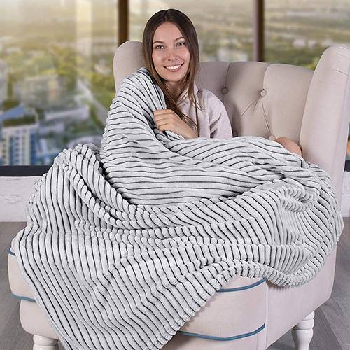 Variety RoadPro Warm Lightweight Fleece Polyester Throw Blanket 50" x 60" 