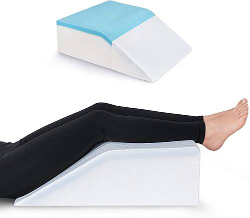 Leg Elevation Rest Pillow Memory Foam Wedge Elevator Improve Circulation Veins 