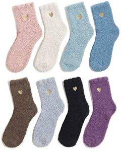39-45 Eur Purple Men's Super Soft Luxury Brushed Warm Sleep Bed Socks 6-11 Uk