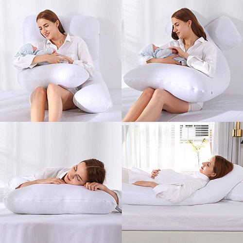 3 Pillow Cases Doze Comfort Cozy Full Body Pregnancy Large U-Shaped Hug Pillow 