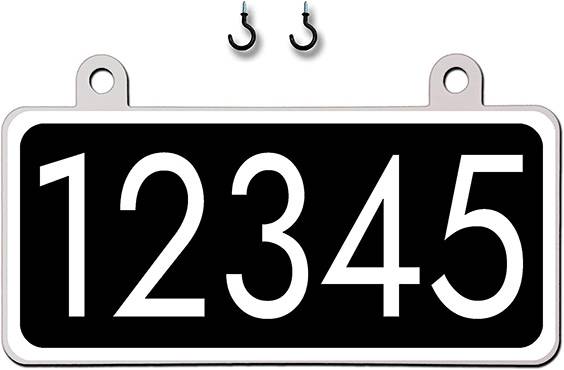 Double Sided Hanging Mailbox Address Sign Red Highly Reflective