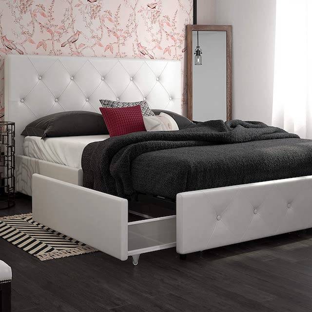 Best Bed Frames With Drawers Reviews, Allewie Queen Platform Bed Frame With 4 Drawers Storage And Headboard Instructions