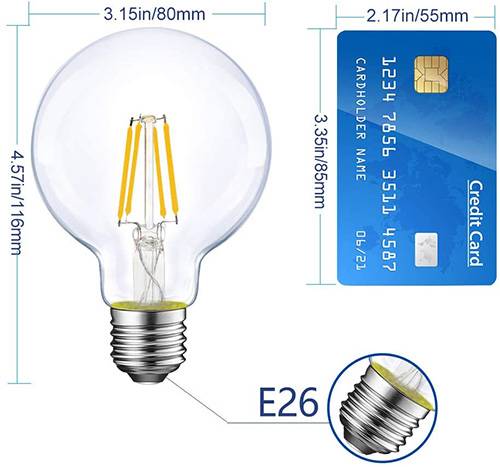 Warm White 2200K E27 Edison Screw 2700K 4.3W 40W Equivalent Philips LED Classic Warm Glow Dimmable Light Bulb