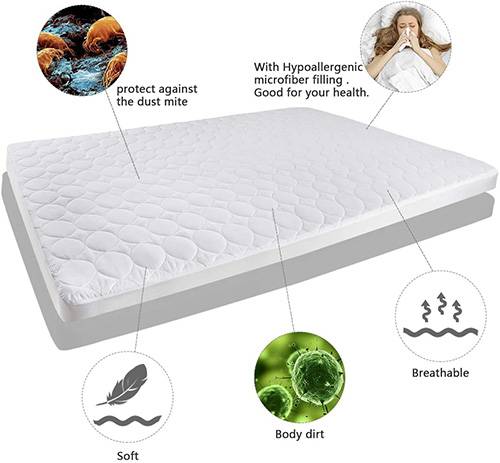 A hypoallergenic mattress topper adds a layer of protection to trap allergens on the surface of the topper. It keeps the mattress clean of dead skin cells, dust mites, dander, and other allergens
