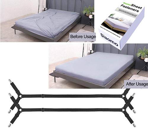 Toosunny 4 Pieces Sheet Holders - New Approach for Keeping Your Sheets On  Your Mattress - No Elastic Straps or Clips. Easy Install