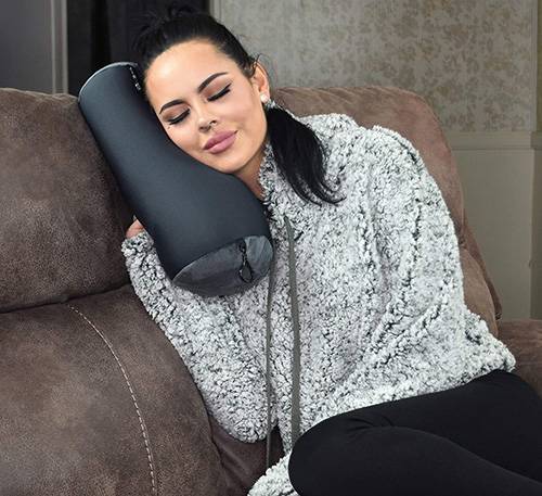 A bean pillow, also known as a microbead pillow, conforms to the shape of your body and is perfect for targeting aches and pains.