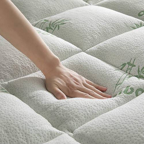 Bed Topper with Ul Details about   Cheer Collection Queen Cool Touch Bamboo Mattress Topper Pad 