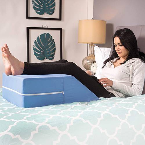 Best Wedge Pillow Elevating Memory Foam Leg Rest Pillow  for Comfy Sleeping Help 