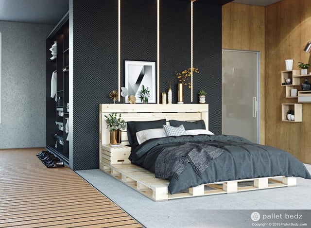40 Fun Diy Pallet Bed Ideas The Sleep, Wooden Pallet Bed Frame Ideas