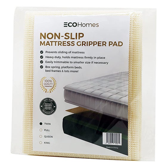 TRU Lite Bedding Non Slip Mattress Pad - Grip Pad Locks in Place - Non Slip  Mat fits Platform or Futon Mattresses - Twin Size - Pad for 3' x 6' Rug